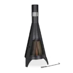 Chimenea Exterior Relaxdays con Atizador