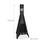 Chimenea Exterior Relaxdays con Atizador - Imagen 2
